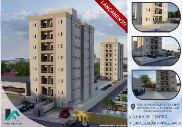 Apartamento com 2 dormitórios à venda, 48 m² por r$ 195.000,00 - areão - tremembé/sp