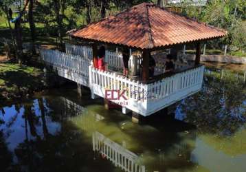 Chácara com 4 dormitórios à venda, 5000 m² por r$ 1.280.000 - estância pacaembu - arujá/sp