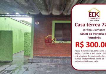 Casa com 2 dormitórios à venda, 72 m² por r$ 300.000,00 - jardim diamante - são josé dos campos/sp