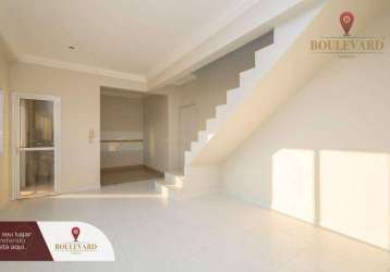 Cobertura duplex, nova, com 2 dormitórios à venda, 106 m² por r$ 800.000 - campina do siqueira - curitiba/pr