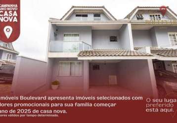 Sobrado em condomínio fechado, com 4 dormitórios à venda, 180 m² por r$ 569.905 - cajuru - curitiba/pr