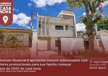 Sobrado novo de rua com 3 dormitórios à venda, 129 m² por r$ 780.000 - uberaba - curitiba/pr