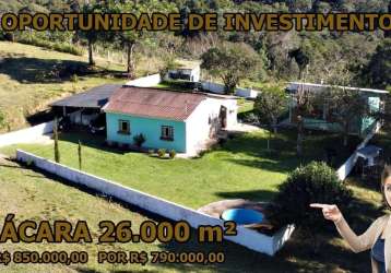 Chácara 26.499,22 m² - bocaiuva do sul