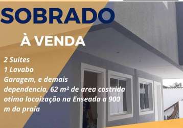 Sobrado para venda em guarujá, enseada, 2 dormitórios, 2 suítes, 3 banheiros, 1 vaga