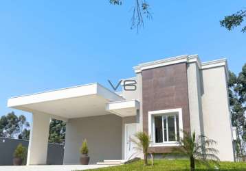 Casa alto padrão com 4 suítes, 287m² privativos, 4 vagas de garagem, no alphaville graciosa, pinhais - pr.