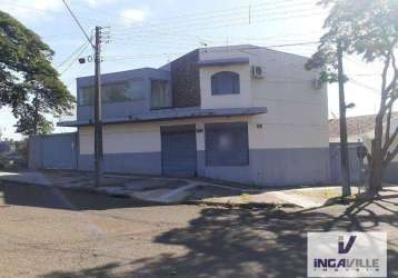 Salao comercial/apto/casa com 4 dorm. à venda, 280 mts de const. e 308 mt terreno  r$ 600.000 - conjunto habitacional joão de barro thaís - maringá/pr