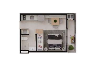 Loft com 1 quarto à venda na avenida joão gualberto, 830, alto da glória, curitiba, 26 m2 por r$ 409.644