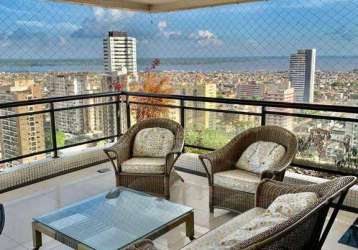 Apartamento com 4 suites, com 1 escritório, 385 m² - venda por r$ 2.600.000 ou aluguel por r$ 28.641/mês - cremação - belém/pa