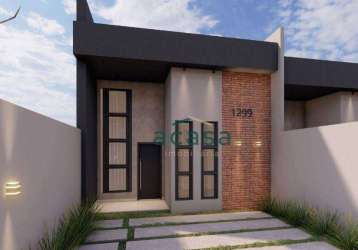 Casa com 1 suíte mais 2 dormitórios à venda, 90 m² por r$ 425.000 - veredas - cascavel/pr