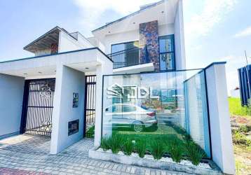 Casa com 3 dormitórios à venda, 103 m² por r$ 595.000,00 - benedito - indaial/sc