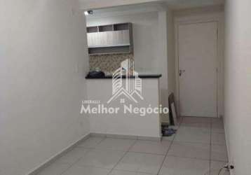 Apartamento 02 dormitórios à venda, condomínio águas claras, lot. parque são martinho, campinas/sp