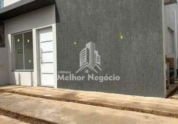 Casa nova à venda com 2 dormitórios no bairro parque bella ville, hortolândia -sp.