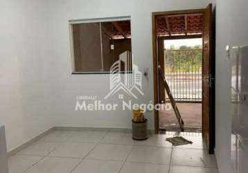 Casa à venda com 01 dormitório, parque residencial monte rey, piracicaba - r$200 mil