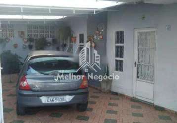 Casa à venda com 2 dormitórios e 1 suíte no bairro vila castelo branco em campinas - excelente localização!