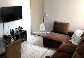 Apartamento à venda com 2 dormitórios, no condomínio praças de sumaré no jardim santa maria(nova veneza) sumaré/sp.