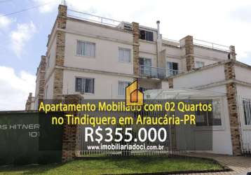 Apartamento com 2 dormitórios à venda, 63 m² por r$ 355.000,00 - tindiquera - araucária/pr