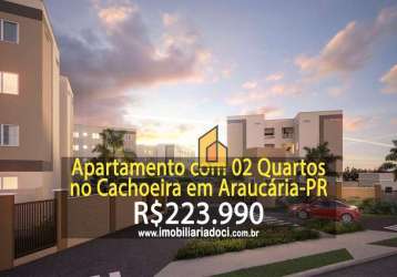 Apartamento com 2 dormitórios à venda, 40 m² por r$ 223.990,00 - tindiquera - araucária/pr