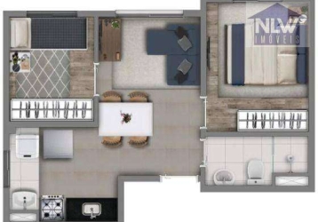 Apartamento com 2 dormitórios à venda, 33 m² por R$ 360.000,00 - Santo Amaro  - São Paulo/SP - Paulista Imóveis