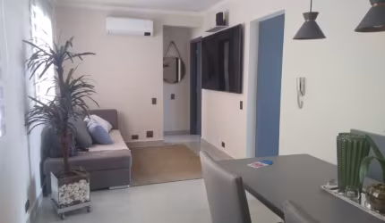 Apartamento  frente ao mar região nobre da cidade com 01 suíte em Santos