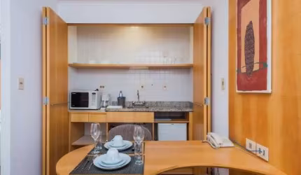 Flat para locação em Moema, totalmente mobiliado com serviços, próximo ao Parque Ibirapuera!