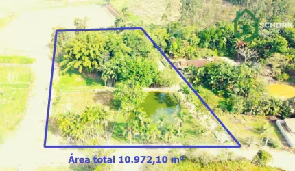 Sítio com 2 dormitórios à venda, 10972 m² por R$ 1.700.000,00 - Barracão - Gaspar/SC