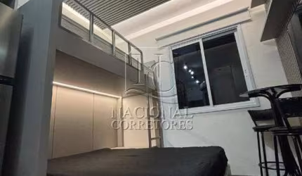 Studio mobiliado para locação com 20m² - 1 dormitório, 1 banheiro - Santa Paula - São Caetano do Sul - SP