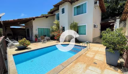 BÚZIOS - GERIBÁ (COSTA BRAVA). CASA MARAVILHOSA 4 SUÍTES, PISCINA, LAVABO, VARANDÃO, CHURRASQUEIRA, 7 VAGAS DE GARAGEM. R$ 1.980.000