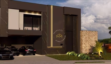 BELÍSSIMA CASA ALTO PADRÃO EM CONSTRUÇÃO NO ALPHAVILLE DOM PEDRO 3