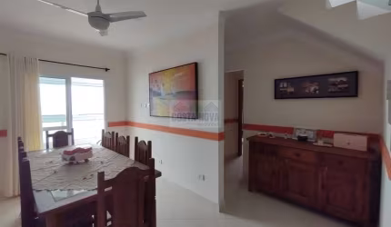 Cobertura duplex frente mar com 3 dormitórios sendo 2 suítes, 120 m². Bairro Caiçara, Praia Grande