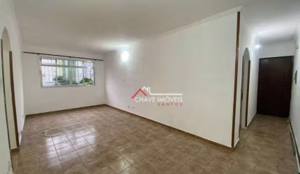 Apartamento com 3 dormitórios para alugar, 98 m² por R$ 3.600,01/mês - Aparecida - Santos/SP