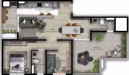 Apartamento com 2 quartos à venda na Rua Araçá, 545, Centro, Canoas, 77 m2 por R$ 477.375