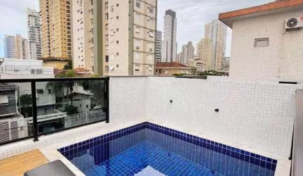 !!!OPORTUNIDADE!!! EXCELENTE SOBRADO com 150M² ÚTEIS - 03 SÚITES - 05 BANHEIROS - PISCINA+GOURMET - 02 VAGAS por R$ 1.450M - EMBARÉ  SANTOS/SP