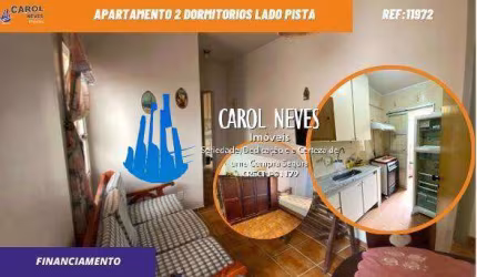 APARTAMENTO 2 DORMITORIOS SUITE LADO PRAIA FINANCIAMENTO MONGAGUA