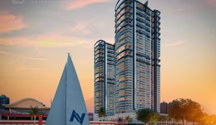 Lançamento Residencial Navegantes em Santos, 3 e 4 Suítes frente ao mar na Ponta da Praia