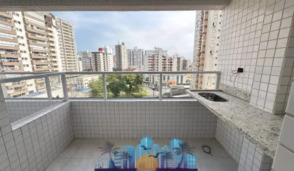 Apartamento para Venda em Praia Grande, Aviação, 1 dormitório, 1 suíte, 2 banheiros, 1 vaga