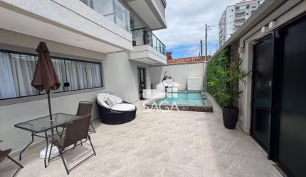 Sobrado com Piscina e 3 dormitórios (3 suítes) à venda, 140 m² por R$ 1.499.000 - Vila Guilhermina - Praia Grande/SP