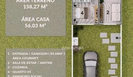 Casa com 2 dormitórios à venda, 56 m² por R$ 310.000,00 - Arvoredo - Pinheiral/RJ
