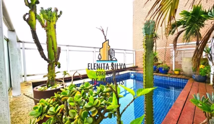 POMPÉIA – COBERTURA – DESLUMBRANTE VISTA MAR – 03 DORM – 168M – ESPAÇO GOURMET