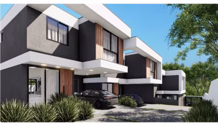 Descubra o paraíso de Villa ARUÁ, onde viver bem e com tranquilidade é uma realidade! Com três casas de alto padrão arquitetônico e construtivo