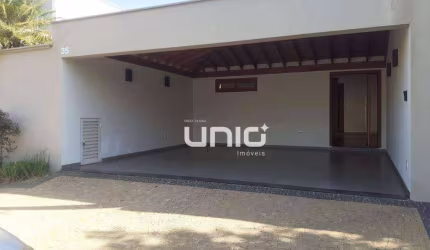 Casa assobrada disponível para locação e venda, no Condomínio Água Viva, localizado no bairro Jardim Caxambu, em Piracicaba/SP.
