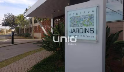 Terrenos Condominio Reserva Jardins, 250m², parcelado em até 150 vezes Piracicaba/SP