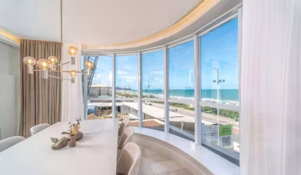 PRAIA BRAVA APARTAMENTO FRENTE MAR MOBILIADO 4 SUÍTES EDIFÍCIO QUINTAS DO ARPOADOR ITAJAI NOVO ALTO PADRÃO PISCINAS E LAZER FRENTE MAR