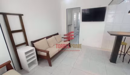 Apartamento com 1 dormitório para alugar, 55 m² por R$ 2.300,00/mês - Gonzaguinha - São Vicente/SP