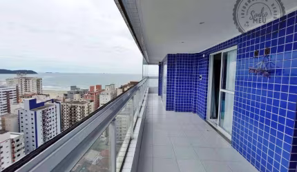 Apartamento com 3 dormitórios para alugar, 136 m² por R$ 7.000,00/mês - Aviação - Praia Grande/SP