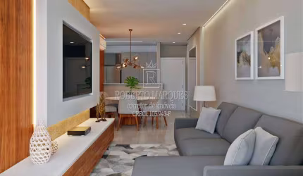 Lançamento na Praia Grande, no bairro Aviação á apenas 300 metros da praia com 2 ou 3 dormitórios sendo 1 ou 2 suítes, sala com sacada gourmet, vista livre e iluminação natural, cozinha, área de servi