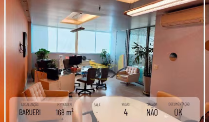 Sala comercial 4 vagas 168 m² 18 do Forte Barueri SP