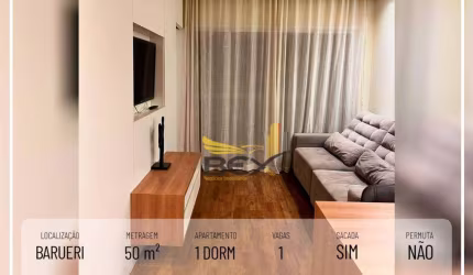 Apartamento com 1 dormitório  com 50 m² Alphaville - Barueri SP