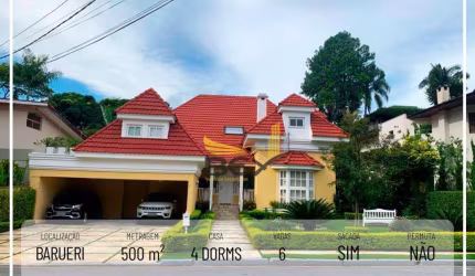 Casa com 4 dormitórios 2 suítes 6 vagas 500 m² Barueri SP