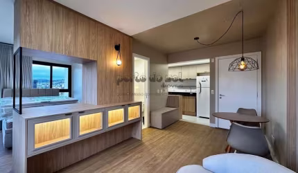 Studio mobiliado com garagem próximo a Puc