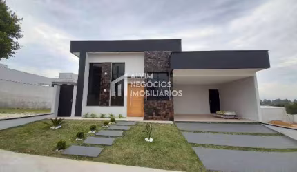 CASA NOVA TÉRREA EM CONDOMÍNIO FECHADO 143 METROS - CAÇAPAVA - VENDA